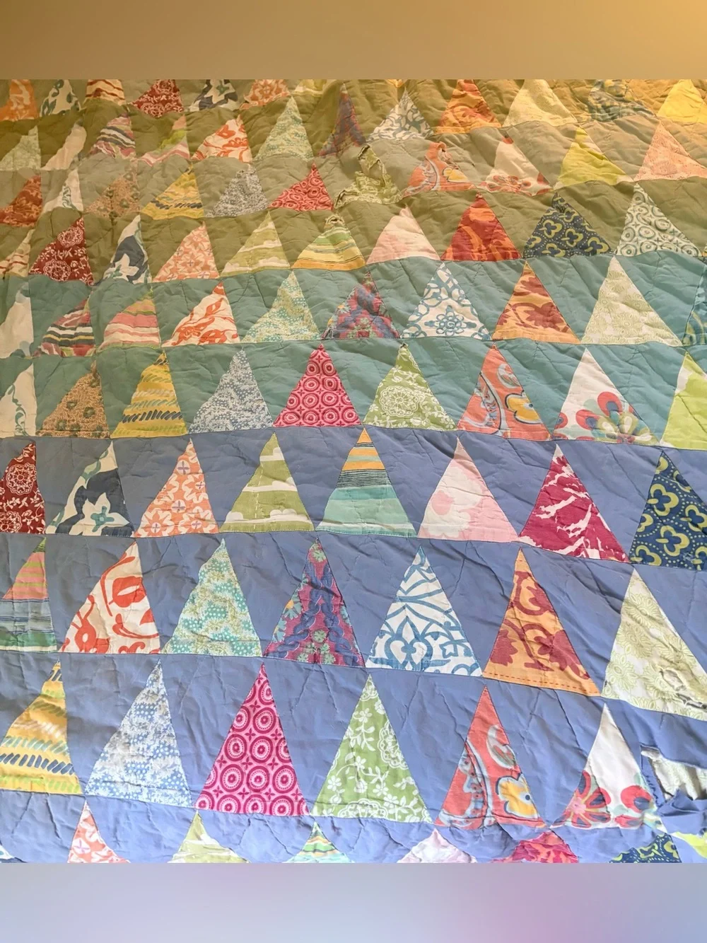 A.P.C. / SEMIOLOGIE rare vintage quilt Colour Triangles